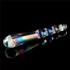 Twilight Gleam Glass Dildo- Rising Ripples