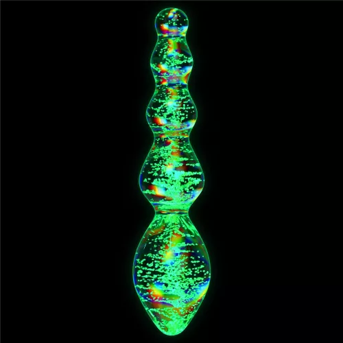 Glow-in-the-dark Twilight Gleam Glass Dildo-Tantalizing Orbs