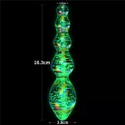 Glow-in-the-dark Twilight Gleam Glass Dildo-Tantalizing Orbs