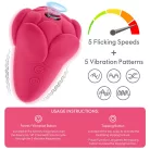 Flicker Rechargeable Vibrator Rose Red
