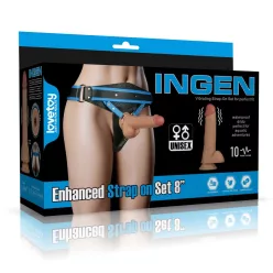 Vibrating Enhanced Strap on Set 8'' XS/S/M