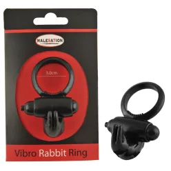 Malesation Vibro Rabbit Ring Black