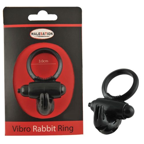 Malesation Vibro Rabbit Ring Black