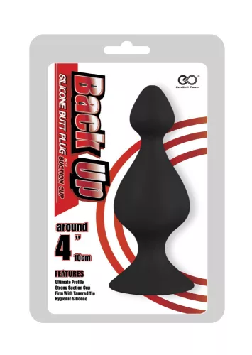 Back Up 4" Silicone Butt Plug w/Suction Cup I
