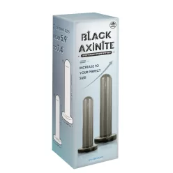 Black Axinite 2 in 1 Anal Plug Kit Set