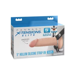 5" Silicone Hollow Strap-On Dual Density