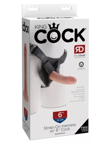 Strap on Harness with 6" Cock  Light