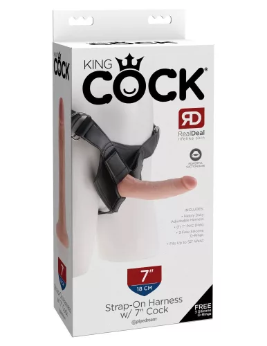 Strap on Harness with 7" Cock  Light