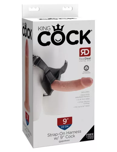 Strap on Harness with 9" Cock  Light