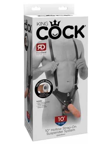 10" Hollow Strap On Suspender System Light/Black