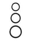 Silicone 3-Ring Stamina Set Black