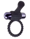 Vibrating Silicone Super Ring  Black