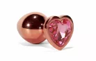 X-MEN Secret Shine Metal Butt Plug Rose Gold Heart S