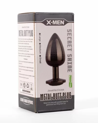 X-MEN Secret Shine Metal Butt Plug Gun Colour M
