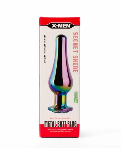 X-MEN Secret Shine Metal Butt Plug Rainbow M