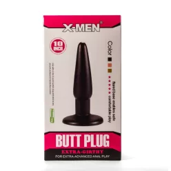 X-Men 10" Extra Girthy Butt Plug Black I_B0O50_1