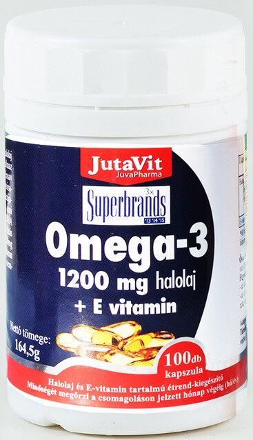 JutaVit Omega-3 1200 mg halolaj + E-vitamin kapszula - 100 db