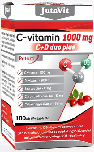 JutaVit C-1000 mg C+D Duo Plus - 100 db